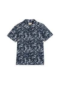 Koton SHORT SLEEVE PALM PRINTED - Camisa - dark blue