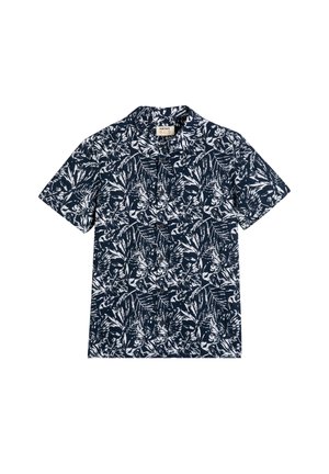 Koton SHORT SLEEVE PALM PRINTED - Overhemd - dark blue
