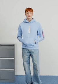Alpha Industries HOODIE - Mikina s kapucňou - light blue