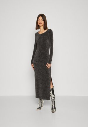 Pieces PCPIA O NECK DRESS - Jerseykjole - black/silver