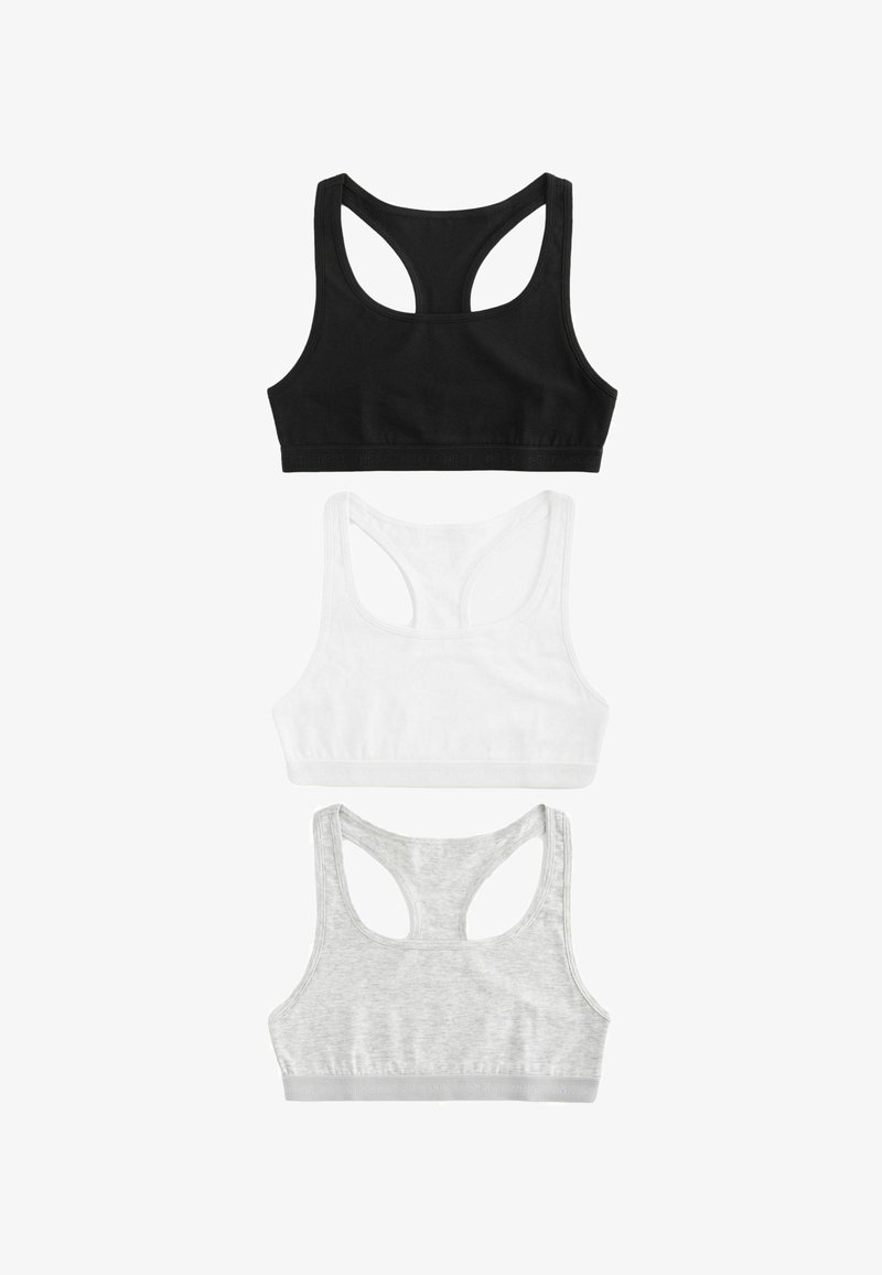 Next 3 PACK REGULAR FIT - Top - black white