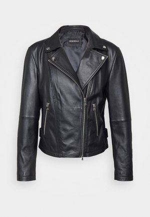 Emporio Armani Leather jacket - black