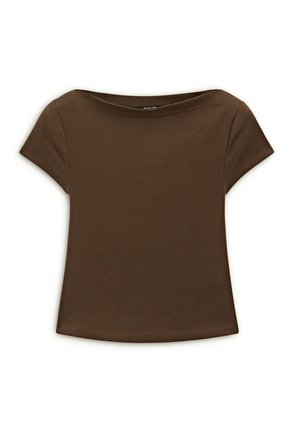 Massimo Dutti T-shirt basic - brown