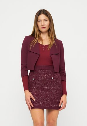 Anna Field by Zalando, SHORT JERSEY BLAZER - Blazer - bordeaux