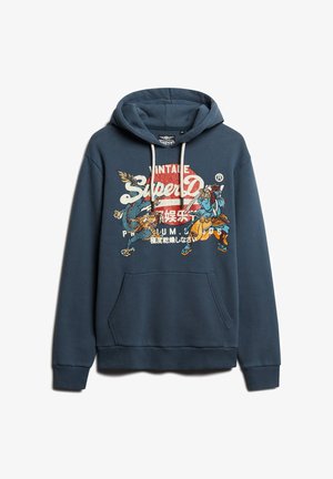 Superdry & Co, TOKYO VI GRAPHIC PRINT LOGO - Hoodie - dunkelblau