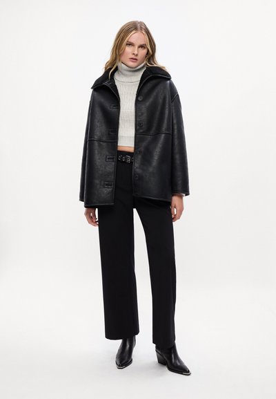 Manteau D'hiver Italien MOTIVI En Laine 100% - Noir - Taille 2 - Occasion Très Bon état