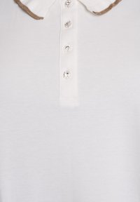 Zizzi MIT STRASSSTEINEN UND RÜSCHENDETAILS - Poloshirt - white alyssum comb