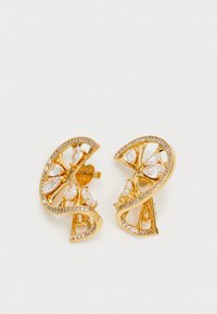 TWIST STMNT EARR - Ohrringe - clear/gold-coloured