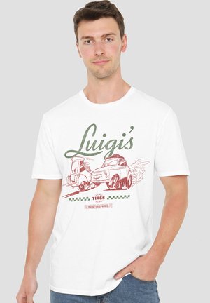 Disney, CARS LUIGI'S TYRE SHOP TRANSFER - Print T-shirt - white