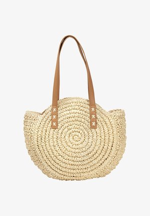 RUNDE KORB AUS - Handbag - champagne