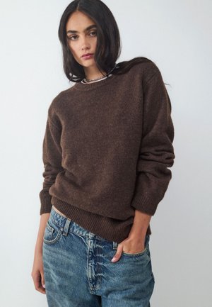 Balmohk, Round Neck - Svetrík - chocolate lab