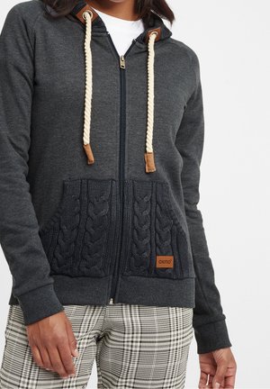 Sweater met rits - dark grey