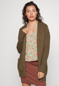 VILA VIRIL OPEN NOOS - Chaqueta de punto - dark melange