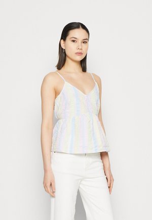 Pieces PCKAITLYN SINGLET - Débardeur - pink lady/multi stipes