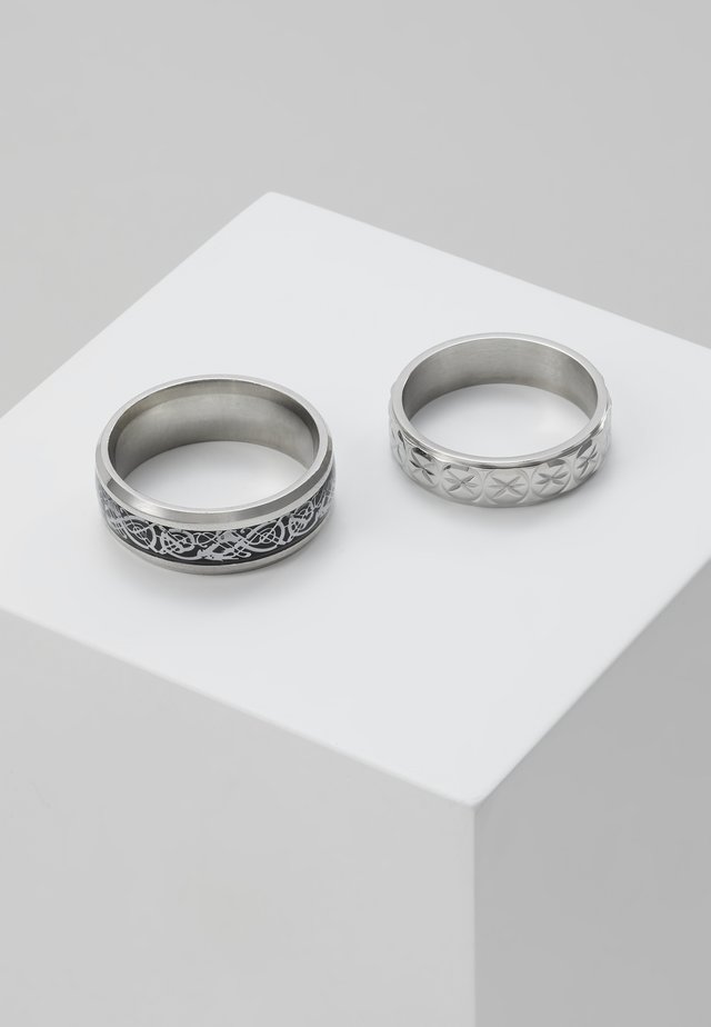 PINKY ETCHED RING SET - Ring - silver-coloured