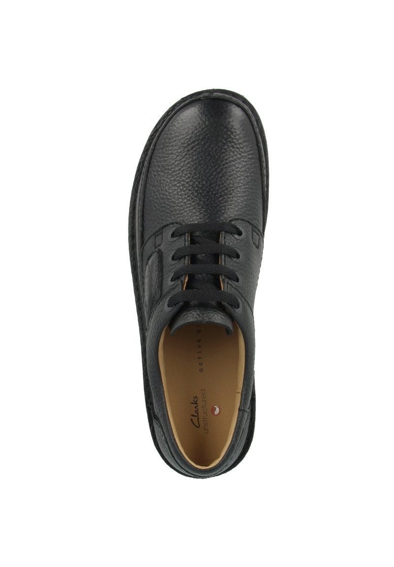 Clarks NATURE II - Casual lace-ups - black grained leather 
