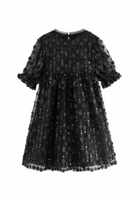 Next - Kokteilikleit/peokleit - black sequin flower Väikepilt 1