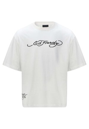 Ed Hardy T-shirt print - white