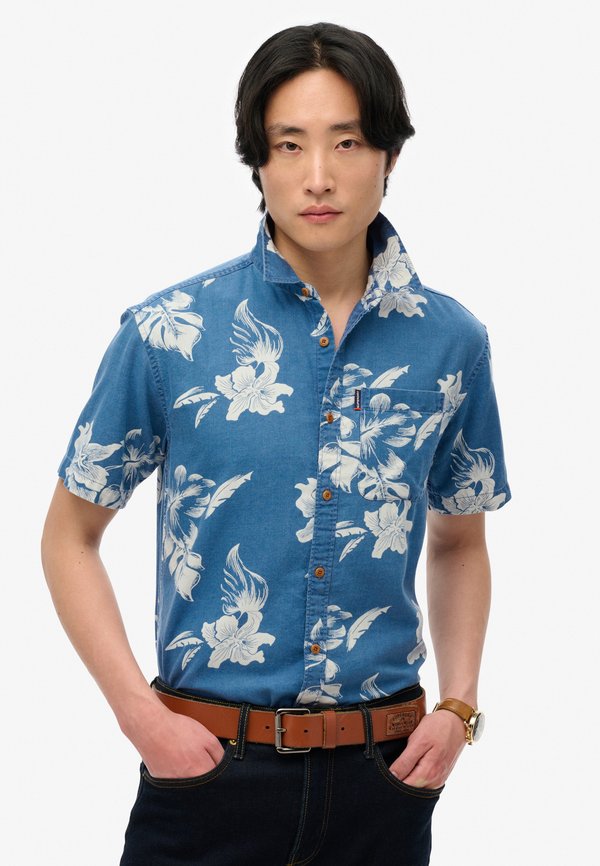 VINTAGE LOOM SHORT SLEEVE - Hemd - chrissy indigo rinse