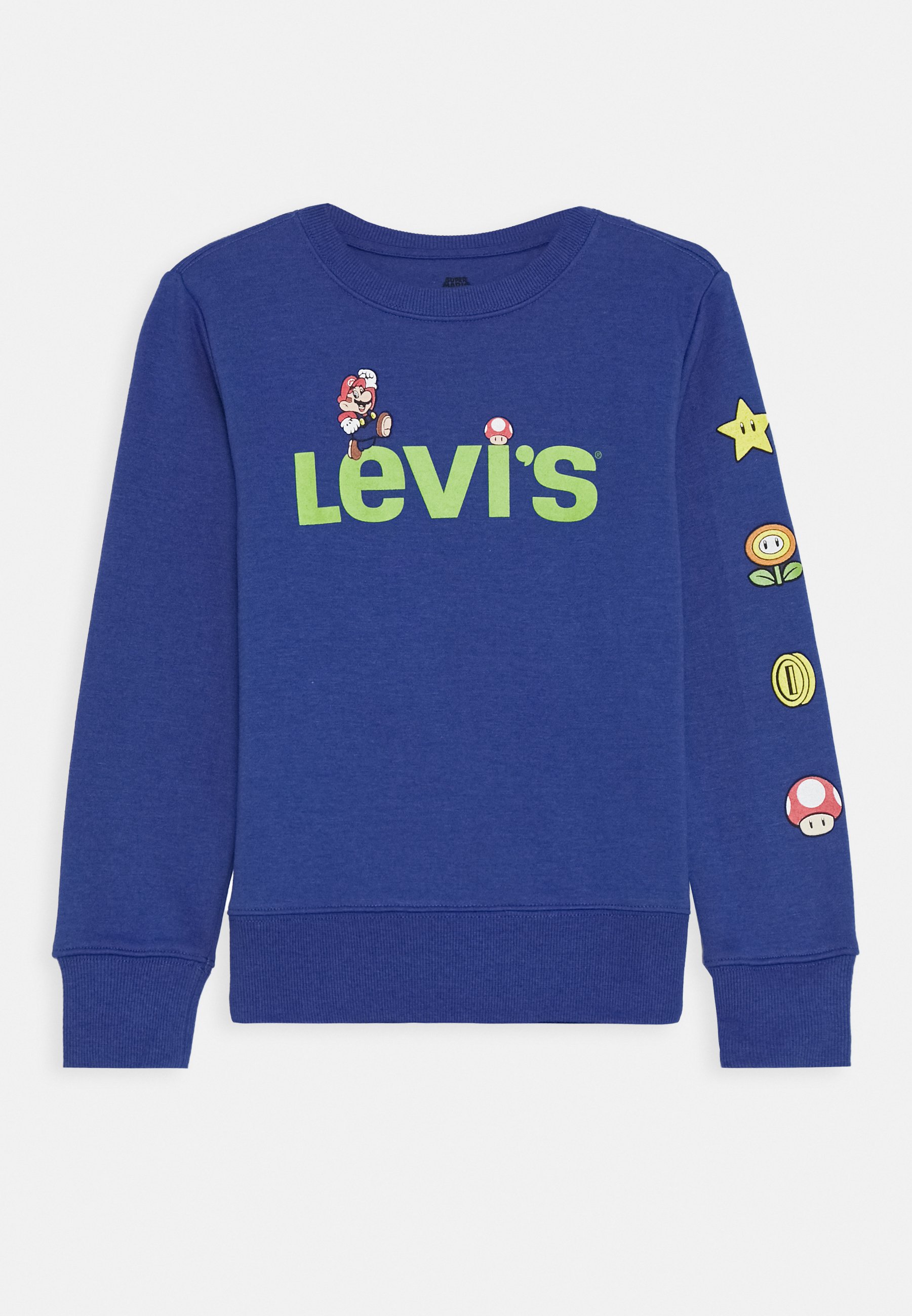 Levi's® LEVIS MARIO ICONS CREWNECK Sweater game royal Levi's® MARIO COIN CREWNECK Sweater grey heathergrijs