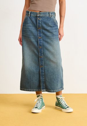 MARVIN SKIRT - A-line skjørt - blue worn used wash