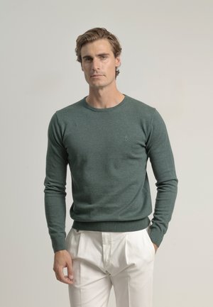 CUELLO REDONDO - Camiseta de manga larga - verde oscuro