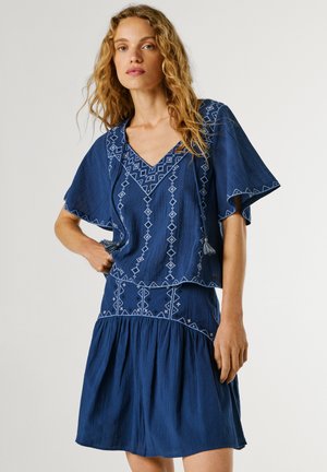 Pepe Jeans DENVER - Áčková sukně - deep sea blue