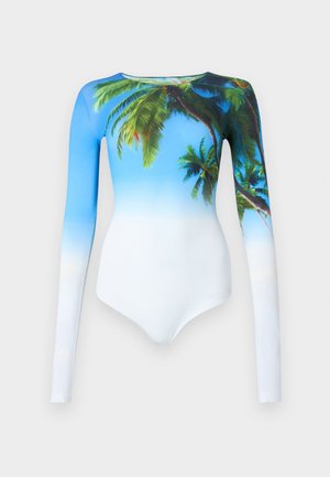 MM6 Maison Margiela BODY - Camiseta de manga larga - blue/white/green