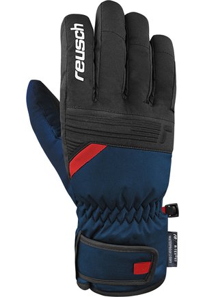 Gloves - dress blue   fire red