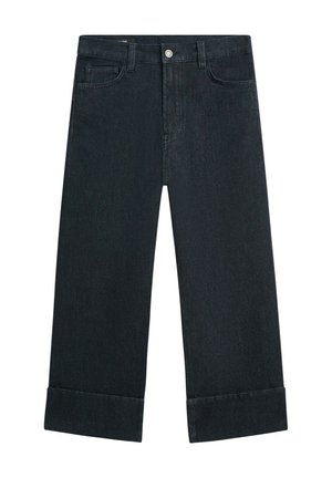Massimo Dutti, CAPRI JEANS WITH TURN-UP HEMS - Jean droit - dark blue