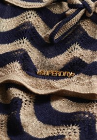 Superdry & Co ZIG ZAG PLUNGE HALTER  - Top - navy gold zigzag