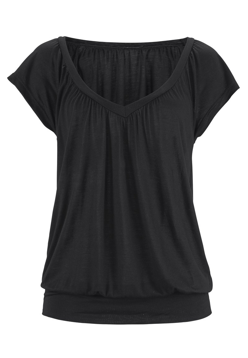 LASCANA - V AUSSCHNITT - T-shirt basic - schwarz, Vergroten