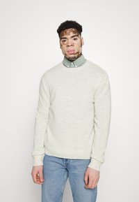 Samsøe Samsøe SYLLI CREW NECK - Camisola - white melange