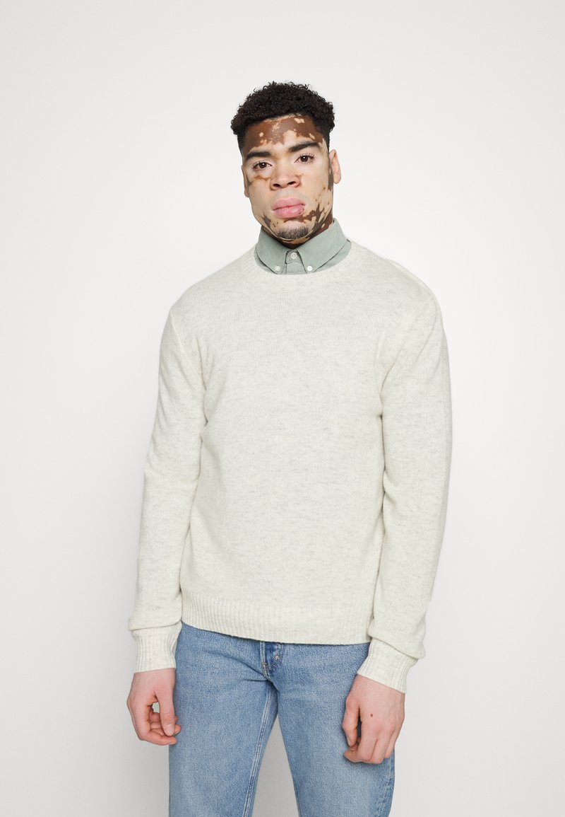 Samsøe Samsøe SYLLI CREW NECK - Camisola - white melange