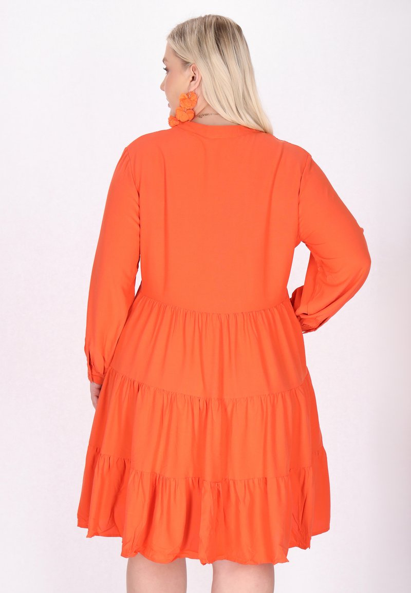 strapless open back dress Hepburn Dress in Burnt Orange – Shibumi main image 0
