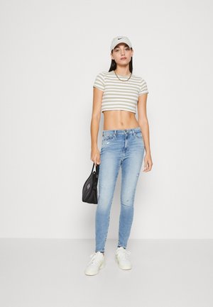 Cotton On MICRO CROP TEE 2 PACK - T-shirt imprimé - khaki/soft lilac