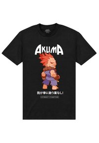 Henry Tiger STREET FIGHTER AKUMA - Triko s potiskem - black