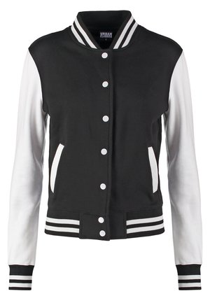 Urban Classics LADIES 2-TONE COLLEGE SWEATJACKET - Chaquetas bomber - black/white