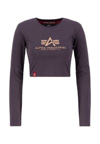 CROPPED - Top dugih rukava - plum