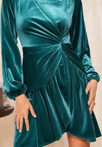Friends Like These LONG SLEEVE RUCHED WAIST MINI - REGULAR FIT - Koktel haljina / svečana haljina - blue