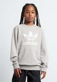 adidas Originals - TREFOIL CREW-JUNIOR - Bluză de molton - medium grey heather Imagine miniatură 1