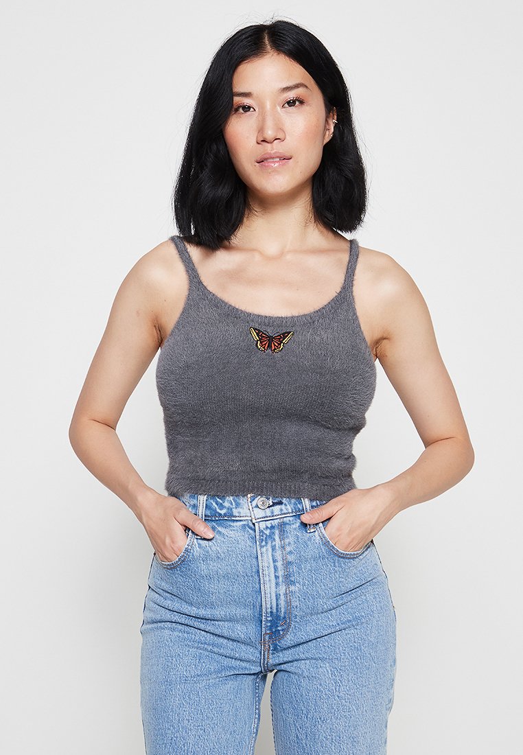 Hollister Co. Top donkergrijs
