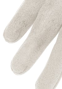 Light gray glove with a soft, textured surface. The fingertips are rounded and slightly padded, designed for comfort and ease of wear.