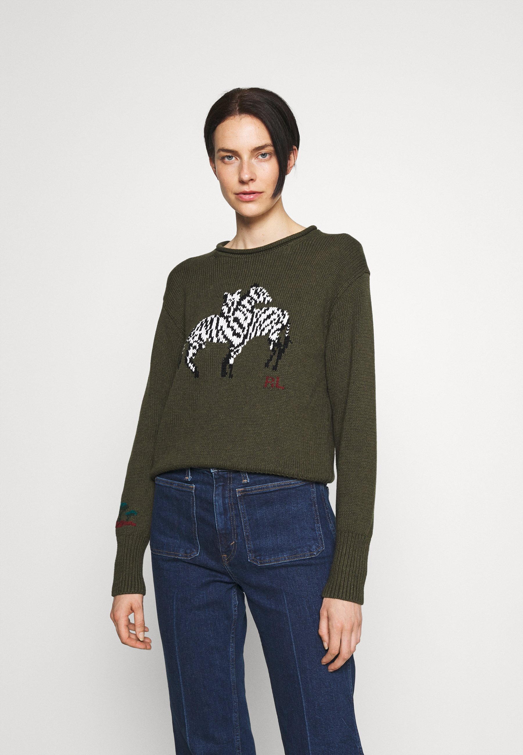 Polo Ralph Lauren Maglione - olive multi/verde scuro - Zalando.it