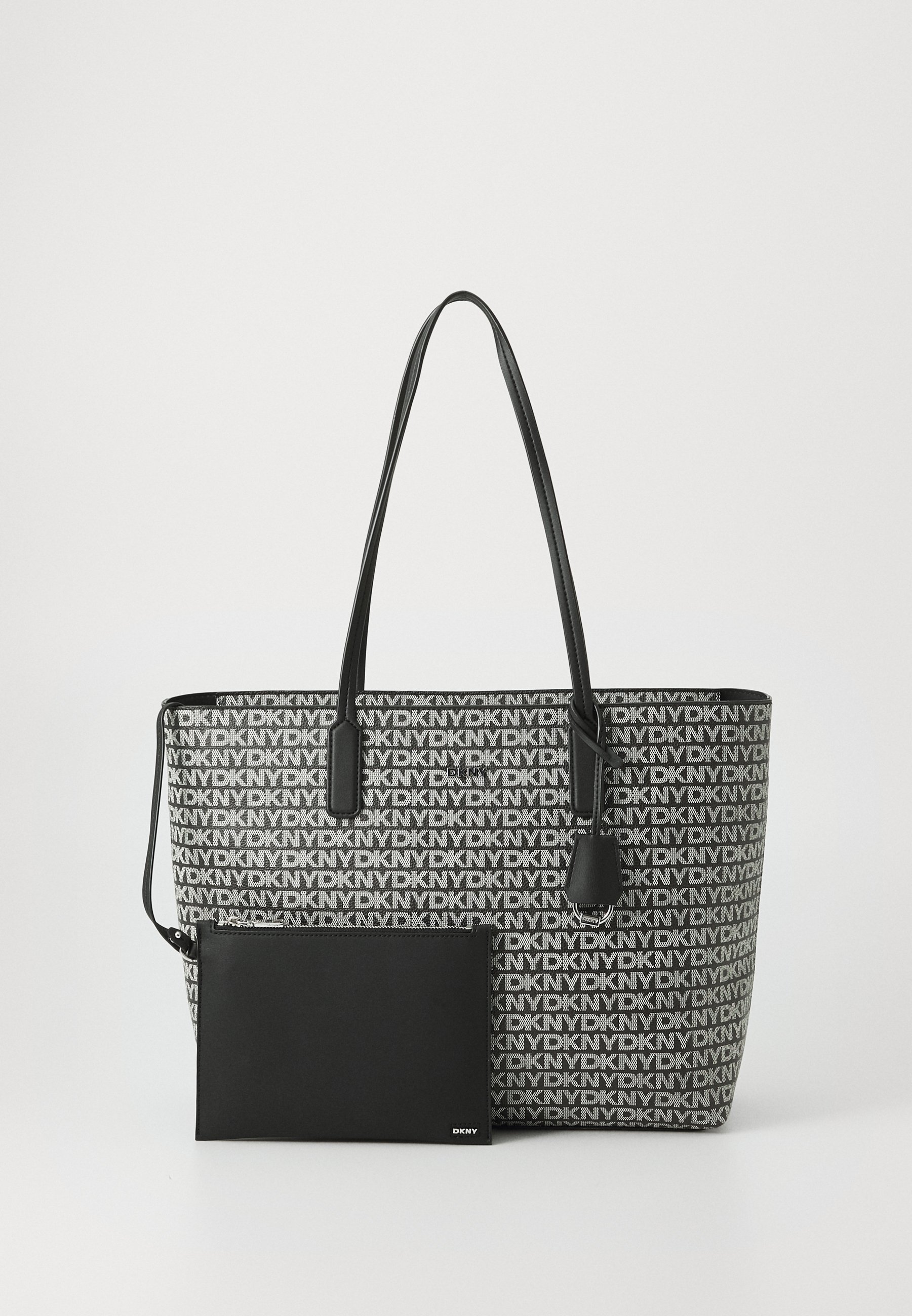 DKNY SAIGE - Tote bag - black logo/ black/black - Zalando