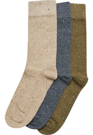 UNISEX  3-PACK - Socks - warmsand darkshadow summerolive