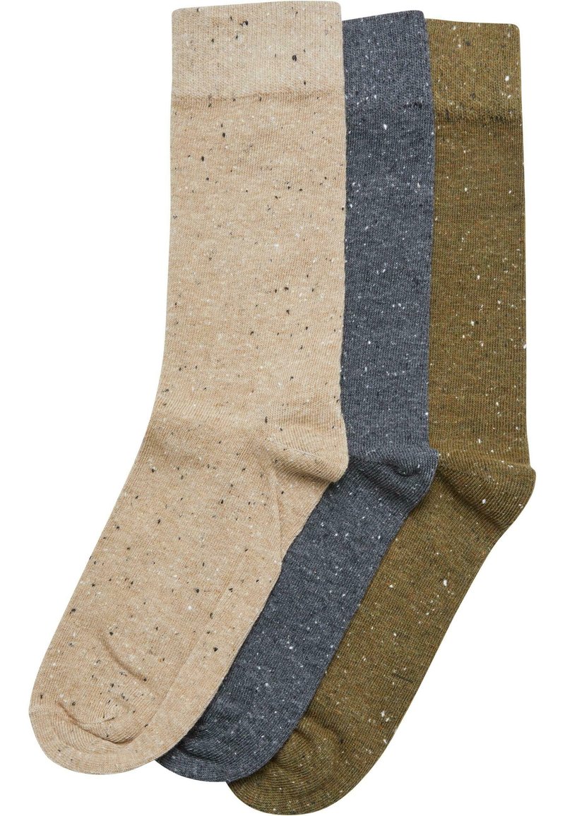 Urban Classics UNISEX  3-PACK - Calze - warmsand darkshadow summerolive