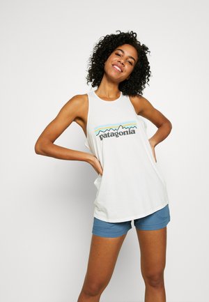 LOGO ORGANIC HIGH NECK TANK - Top - white
