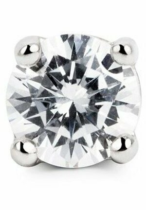 SINGULARU Orecchini Polar Moon Spark – Argento Sterling Rodiati, A Cerchio Con Luna E Stella, Chiusura A Click, Per Donna