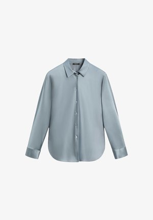 Massimo Dutti, FLOWING SATIN SHIRT - Camicia - grey